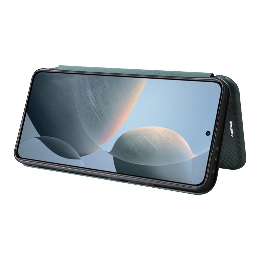 For Xiaomi 14T Case Carbon Fiber Texture Drop-Proof PU Leather Phone Cover
