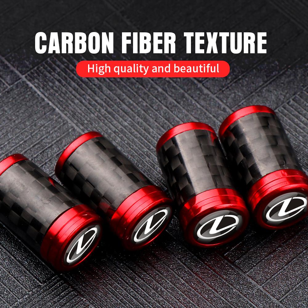Car Styling Carbon Fiber Metal Wheel Tire Dust Cap Badge For Lexus CT200h NX300h RX300 RX330 EX300h F Sport IS RX NX Accessories