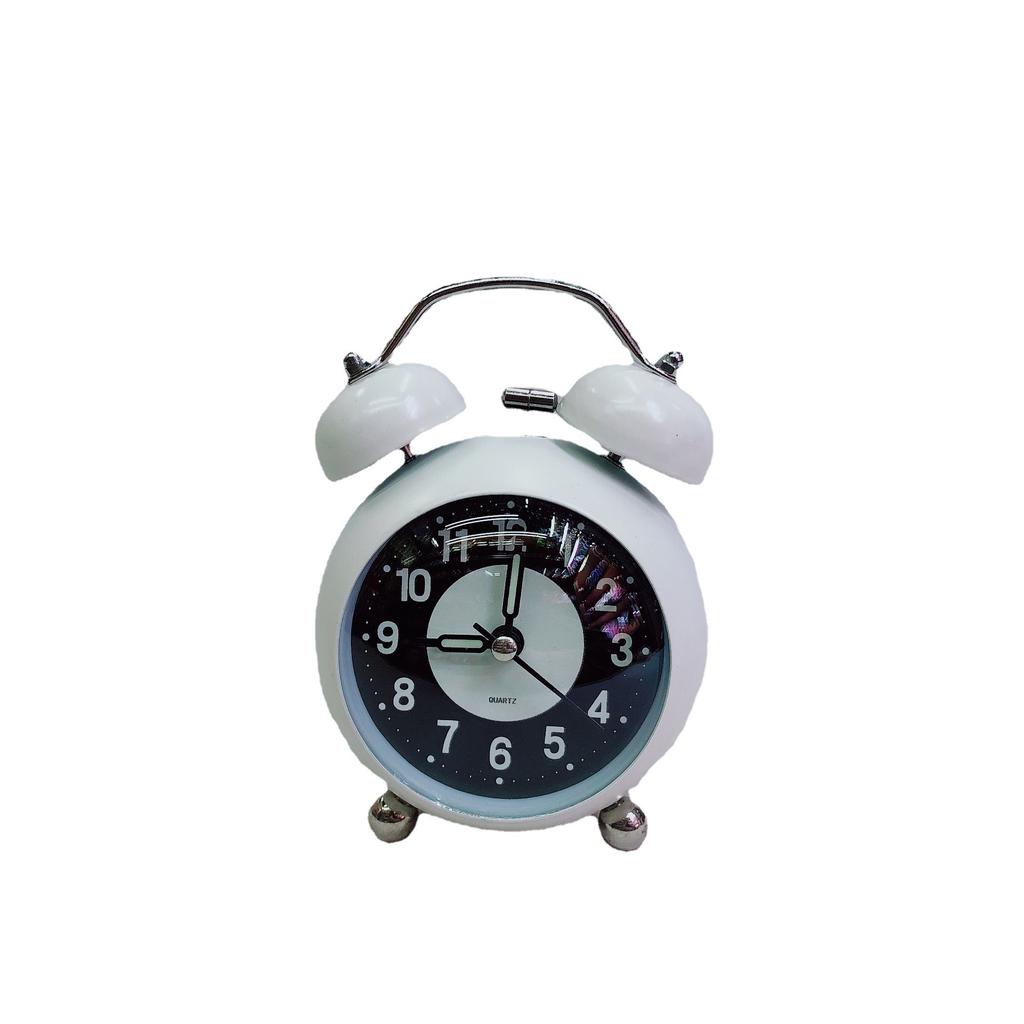 3-inch Small Fat Spherical Simple Real Luminous Night Light Metal Iron Bell Alarm Watch Arc Surface Creative Watch