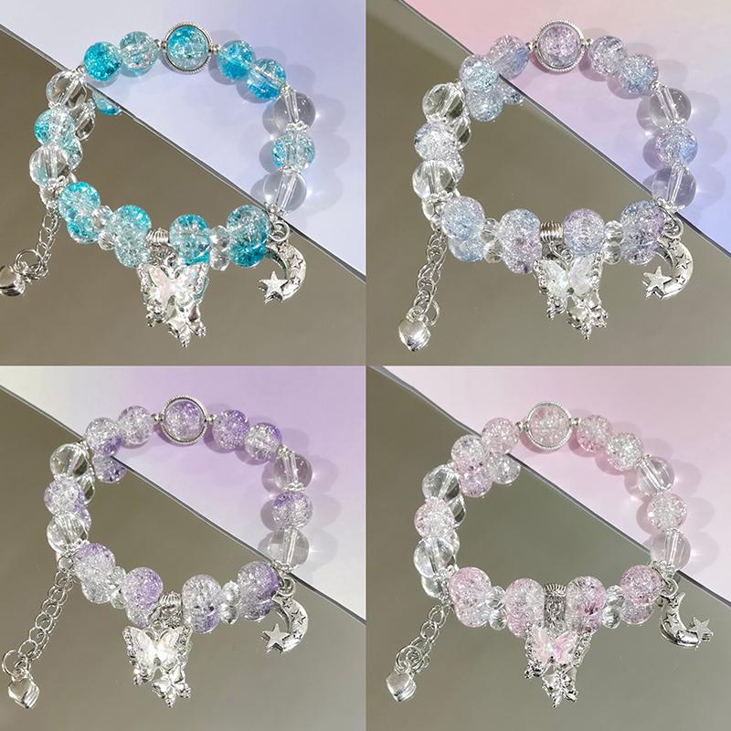 Nischendesign Super Fee Schmetterlingsarmband Für Frauen Exquisit Süß Perlen Quasten Elastisches Armband Schmuckzubehör Geschenke