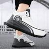 Hochwertige modische Herrenschuhe für Teenager Plattform-Sneaker Koreanische Version Mid-Top Leder Laufschuh Tenis Masculino