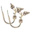 2 Pcs Metal Curtain Holdbacks Zinc Alloy Wall Mounted Drapery Tiebacks Leaf Shaped Brass Bronze Hangers For Decoration Window