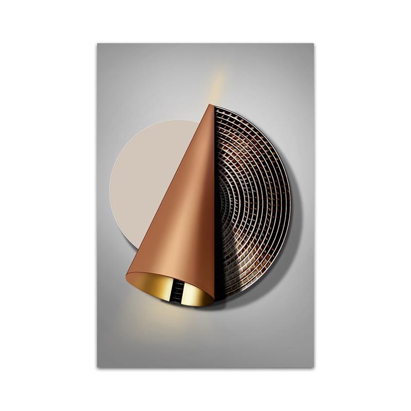 

Скандинавский постер на холсте с золотым листом, геометрическое космическое искусство, печать на холсте, абстрактная 3D визуальная настенная живопись для современного декора гостиной 40x60cm no frame