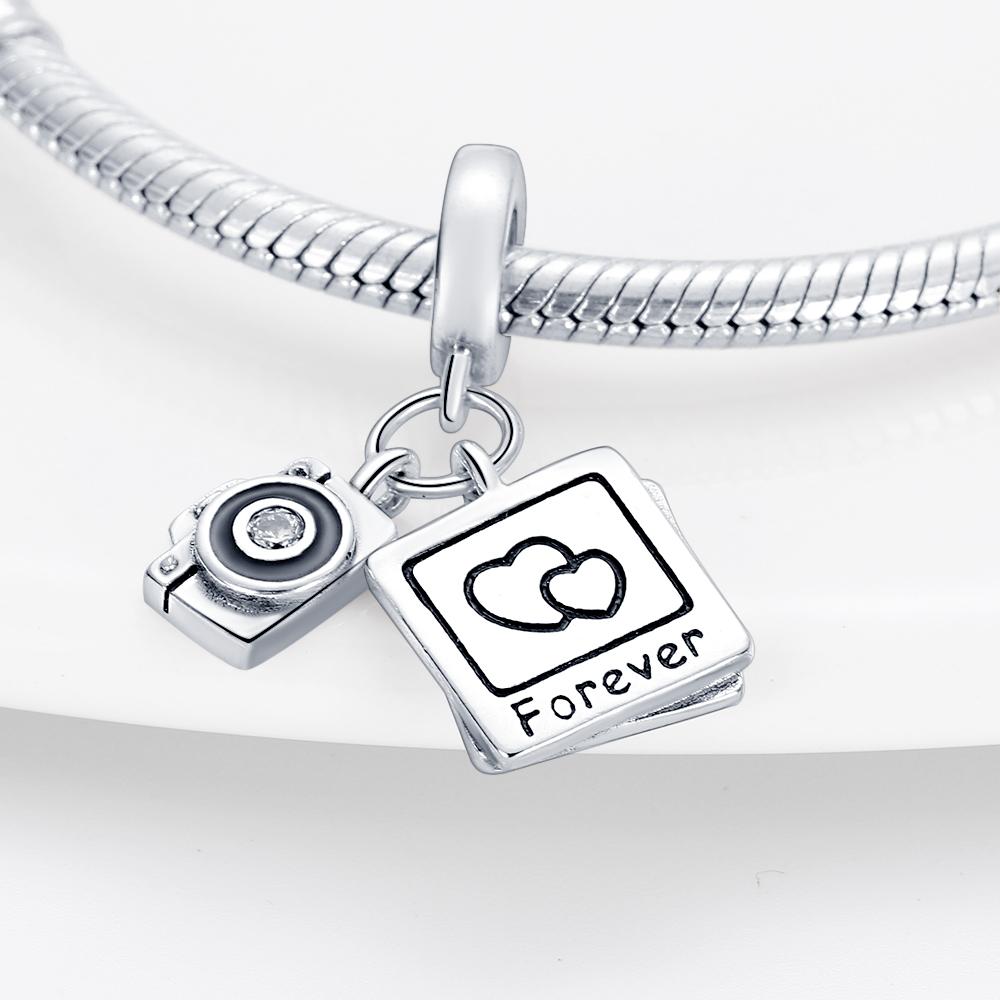 Authentic Charm Bead Charms Copper Travel Photo Camera Pendant Bead Charms Compatible With Bracelets Women Jewellery Making Diy Gift