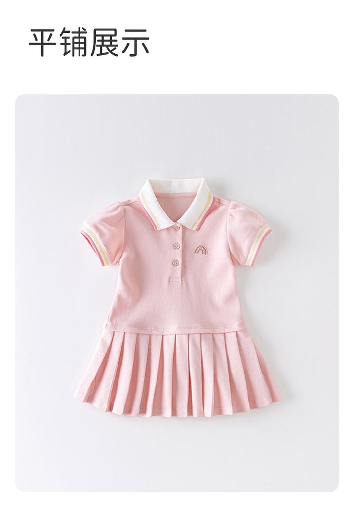 DaviBella Girls' Dress Summer Baby Polo Dress Girls' Princess Dress Children's Dress