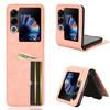 Étui de téléphone pliable avec emplacement pour carte externe semi-divisé, sensation peau
