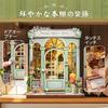 CuteBee DIY Book Nook Kit, Dollhouse Kit, Miniature House Kit, BookNook, 3D Wood Craft Bookend Decoration with LED, Perfect Gift for Teens and Adults