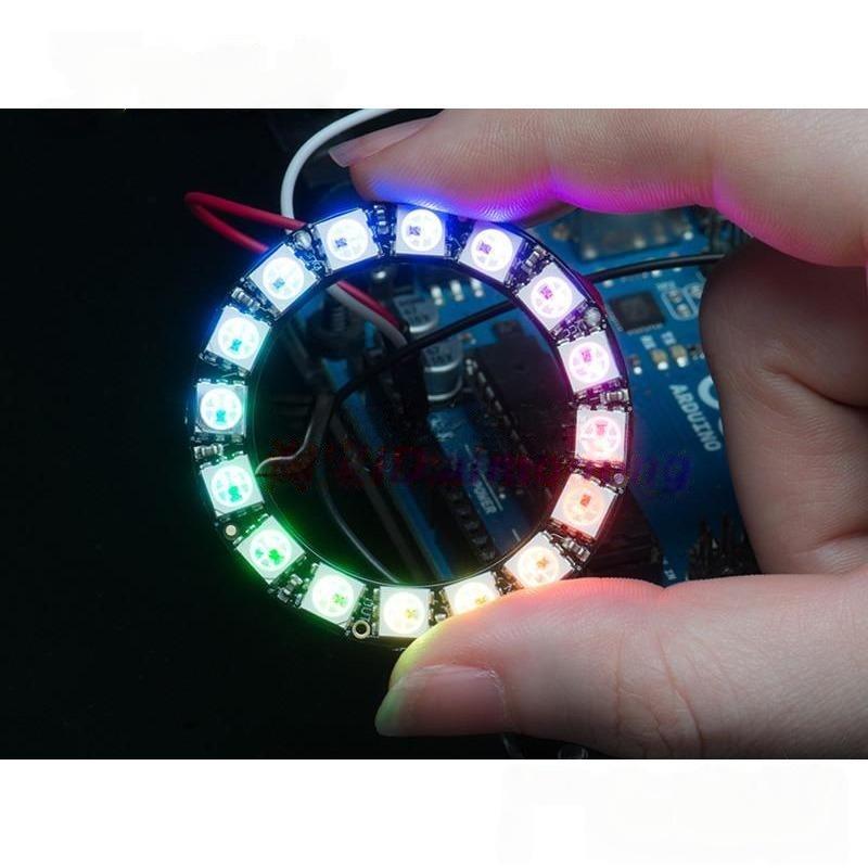 1/8/12/16/24 Bit Ws2812 Rgb Light Ring Development Board 5050 Smart Full-Colour Rgb Led Learning Module Dc4-7V