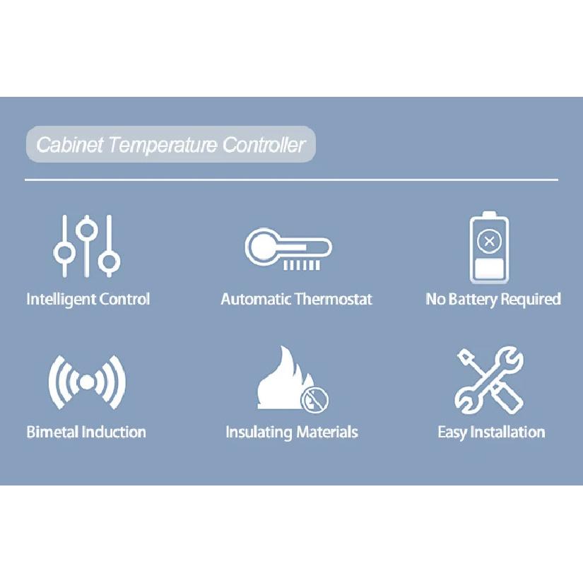 CG KTO011 KTS011 NC/NO Cabinet Temperature Controller 0-60℃ DIN Rail Mechanical Thermoregulator Compact Bimetallic Thermostat