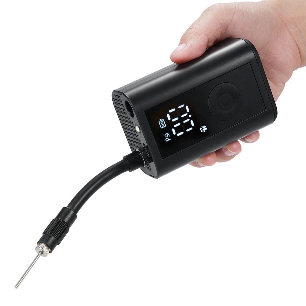 Electric Pump, 0-15PSI Portable Inflator with Auto Off and LCD Display, with Built in Needle, for Basket Volley Soccer Base