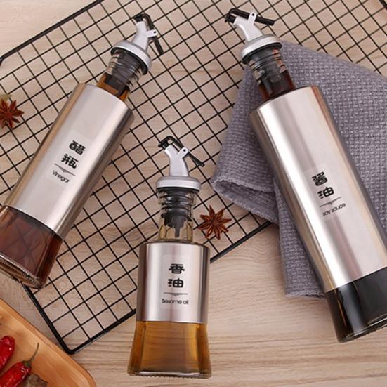 200/350/500ml Nerezová láhev dávkovač na olej a ocet Cruet Kuchyňský pomocník