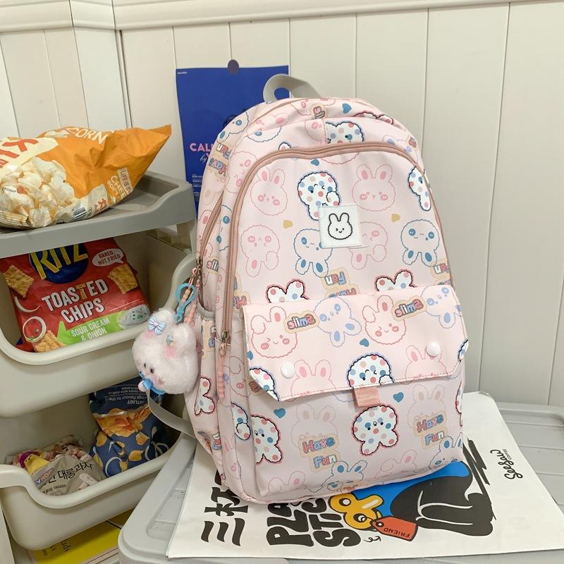 Schoolbag New Printed Cute Girl Backpack Fashion Elementary School Student Casual Backpack Junior High School College Student Commuter Backpack