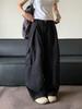 Unisex Summer Retro Wide-Leg Cargo Pants with Drawstring