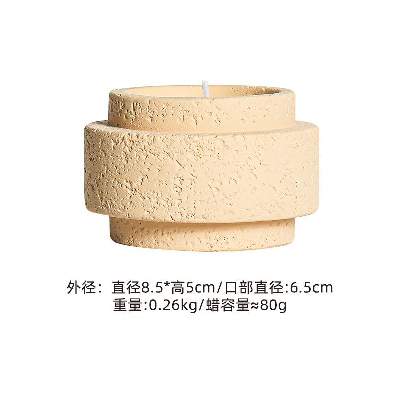 Nordic Simple Matte Cement Candle Holder Home Aromatherapy Candle Cup Diy Candle Holder Ornaments Wax Container Home Decoration