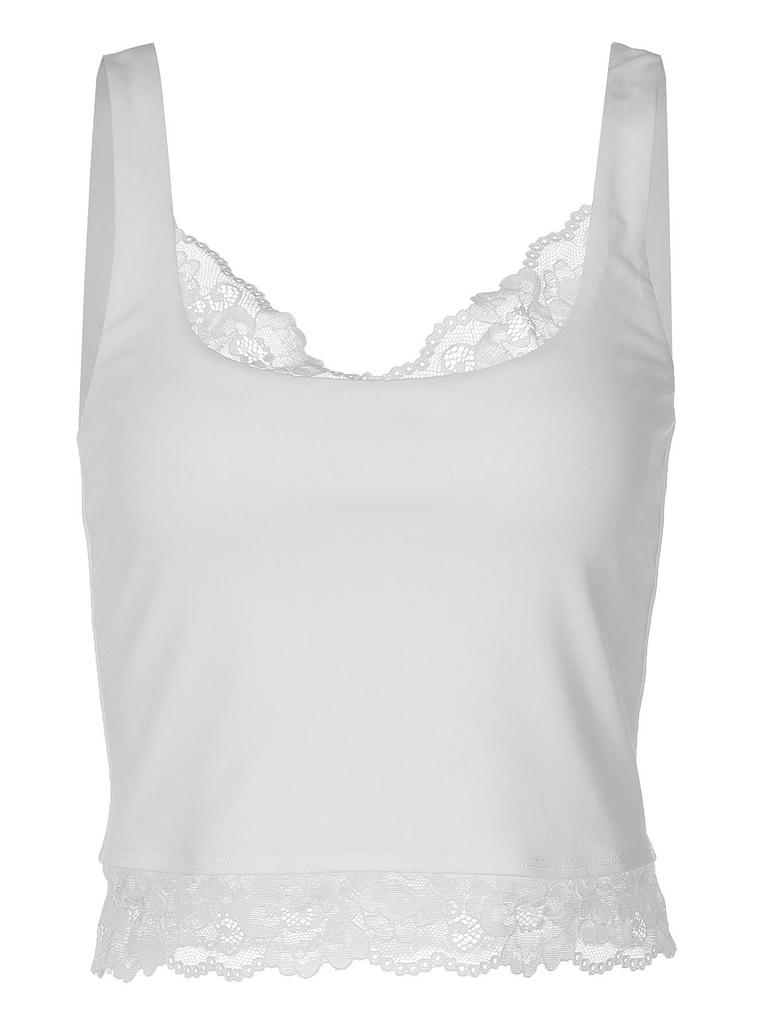 2026 Summer Sexy Lace Trim Solid Color Hot Girl Style Tank Top for Women