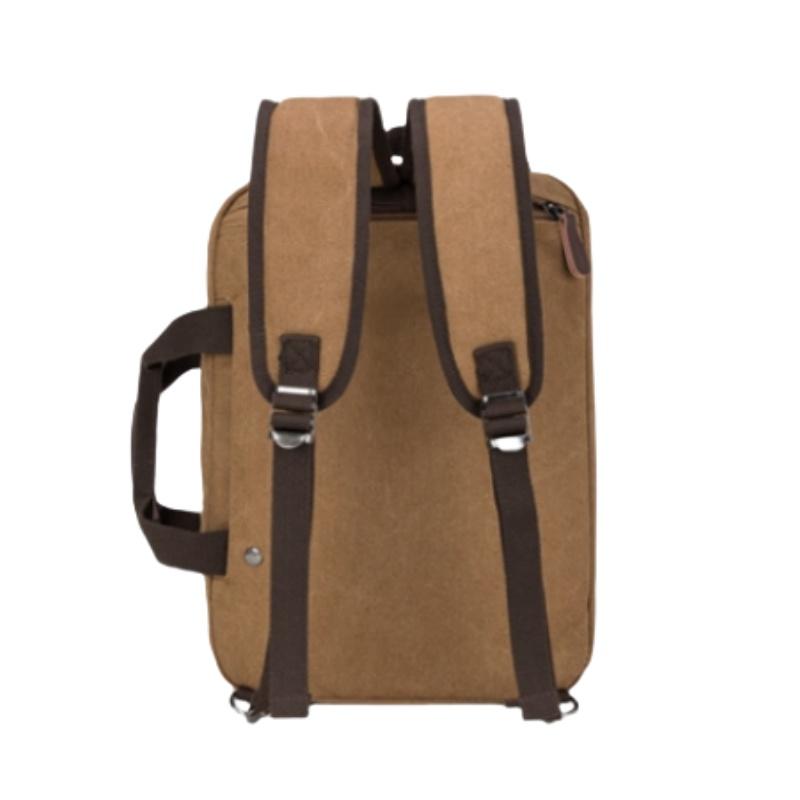 Retro forretningskoffert for menn Enkel ensfarget Crossbody-veske Fritidsreiseveske Multifunksjonell lerretsveske Kan håndholdt enkel og dobbel skulder