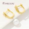 18K Gold Plated Fasteners For Earrings,Earring Fixtures,Earring Hooks For Jewelry Making,Accessories For Earrings,DIY Findings