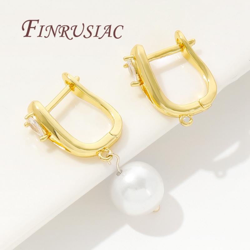 18K Gold Plated Fasteners For Earrings,Earring Fixtures,Earring Hooks For Jewelry Making,Accessories For Earrings,DIY Findings