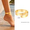 Exquisite Gold Plated Anklets for Women Minimalist Adjustable Curved Shaped Ankle Bracelets Summer Beach Foot Jewelry Gift