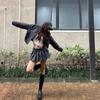 American Retro Short Hot Girl Dress High-end Design Baseball Uniform Coat for Women Autumn New All-match Gray