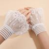 Versatile Victorian Detachable Sleeves Cuffs Solid Color Costume Accessory Fake Sleeves Cuffs Lace Ruffled Wrist Wedding