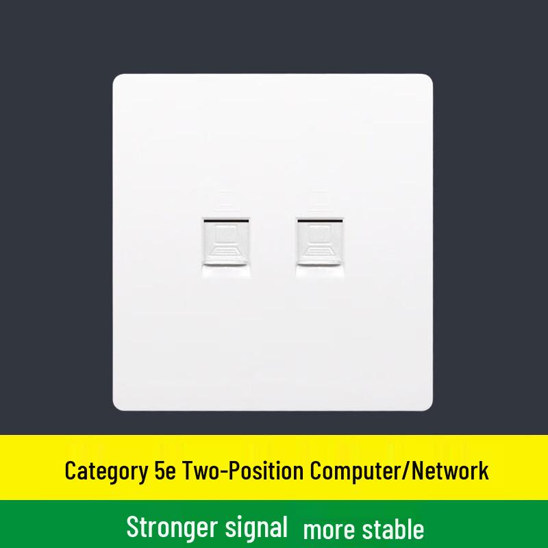 

Ruidetai 86-Type Dual LAN & Single Fiber Optic Wall Plate CN plug (adapter included)