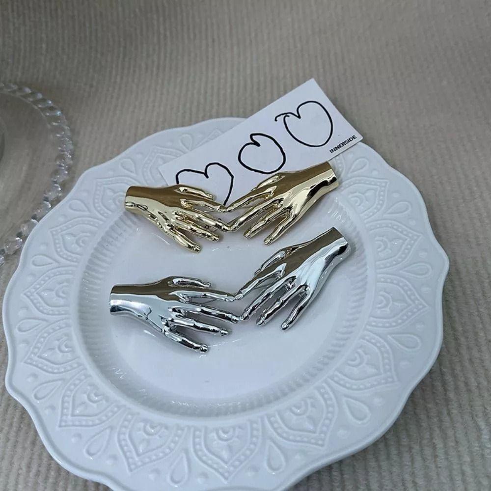 Hand Shape Palm Hand Brooch Gold Silver Punk Pin Brooches Fashion Hyperbole Brooches  Men Women