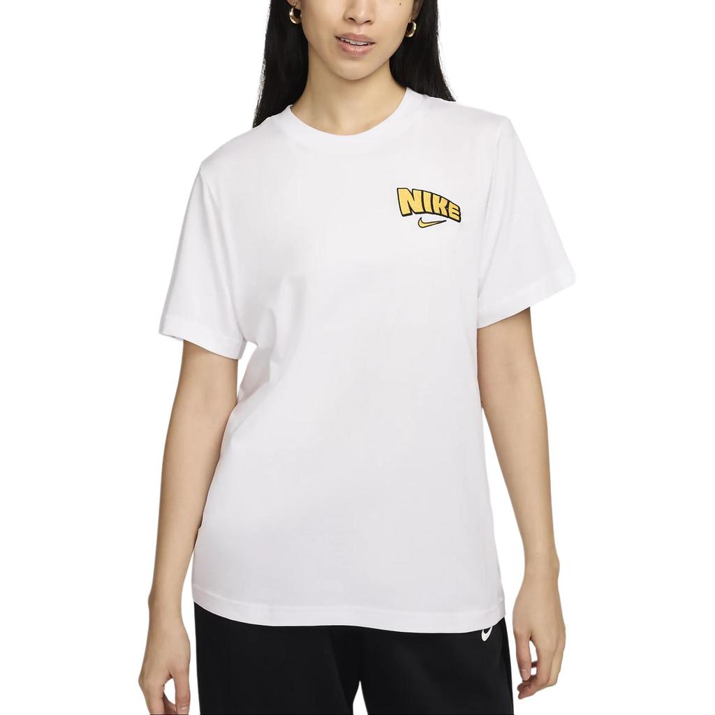 Nike Sportswear Loose Fit Casual Short Sleeve T-Shirt Women Tops White HM5024-100