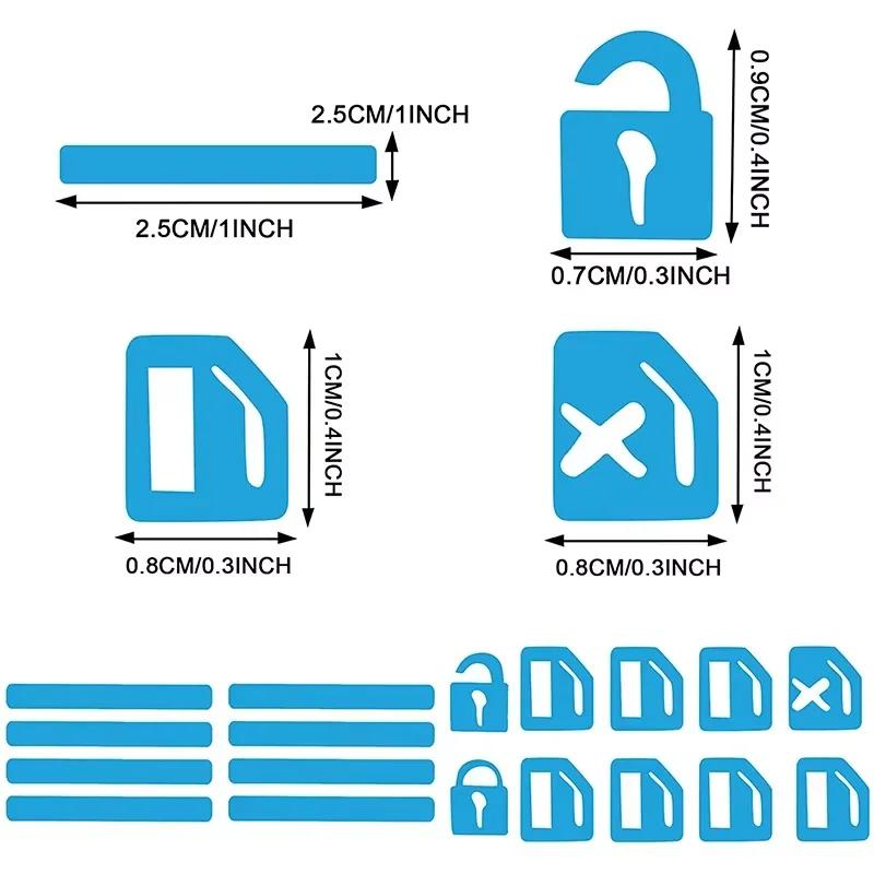 18 Teile/satz Auto Leuchtende Tür Fenster Lift-Taste Aufkleber Auto Windows Control Panel Aufkleber Auto Innen Aufkleber Auto Zubehör