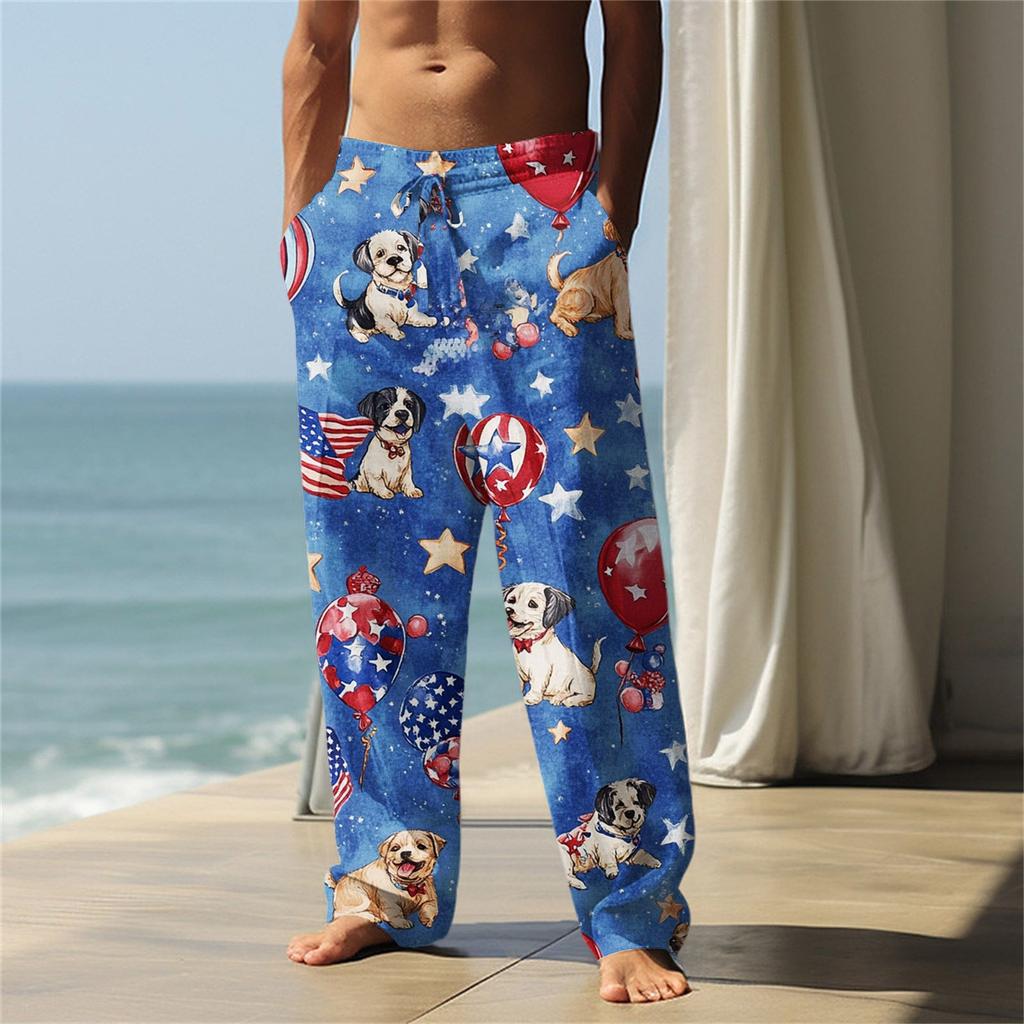 Independence Day Men's Printed Casual Pants