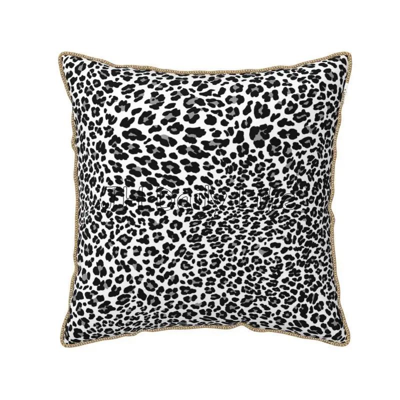 Federa Cuscino Morbida in Velluto Finta Pelliccia Stampa Leopardo 45x45 cm Marrone Nero Federa Cuscino Ghepardo per Divano Letto Camera da Letto Casa