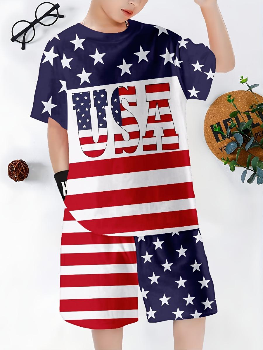 

Summer New 3D Printed Boys Breathable Outdoor Fashion Set 160