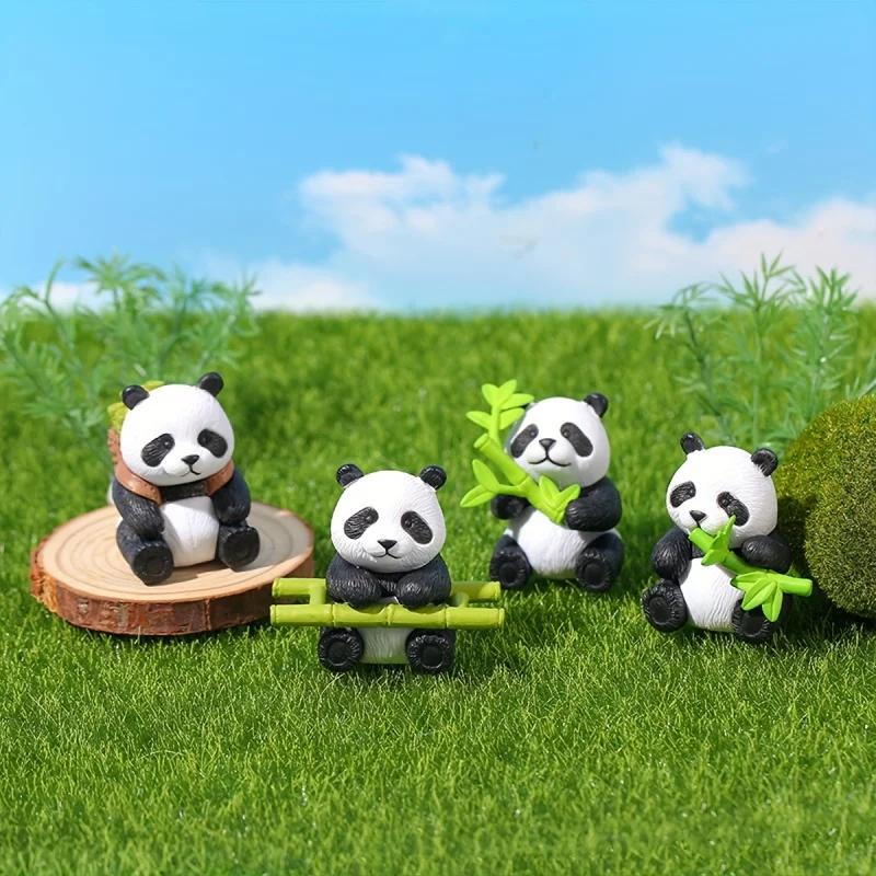 Xiaomi Cute Panda Decoration Ornaments Car Instrument Panel Decoration Cartoon Resin Desk Aquarium Garden Multi-functional Decoration