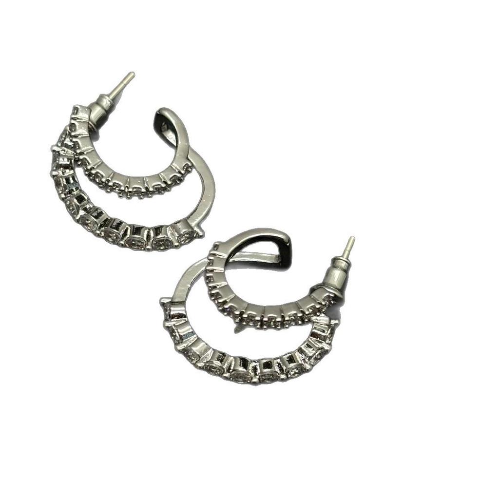 French Retro Aurora Borealis 925 Silver Galaxy Diamond Earrings 2025