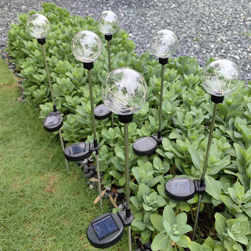 LED Round Ball Reed G80 Copper Wire Outdoor Waterproof Decorative Lawn Light (Plug-in)