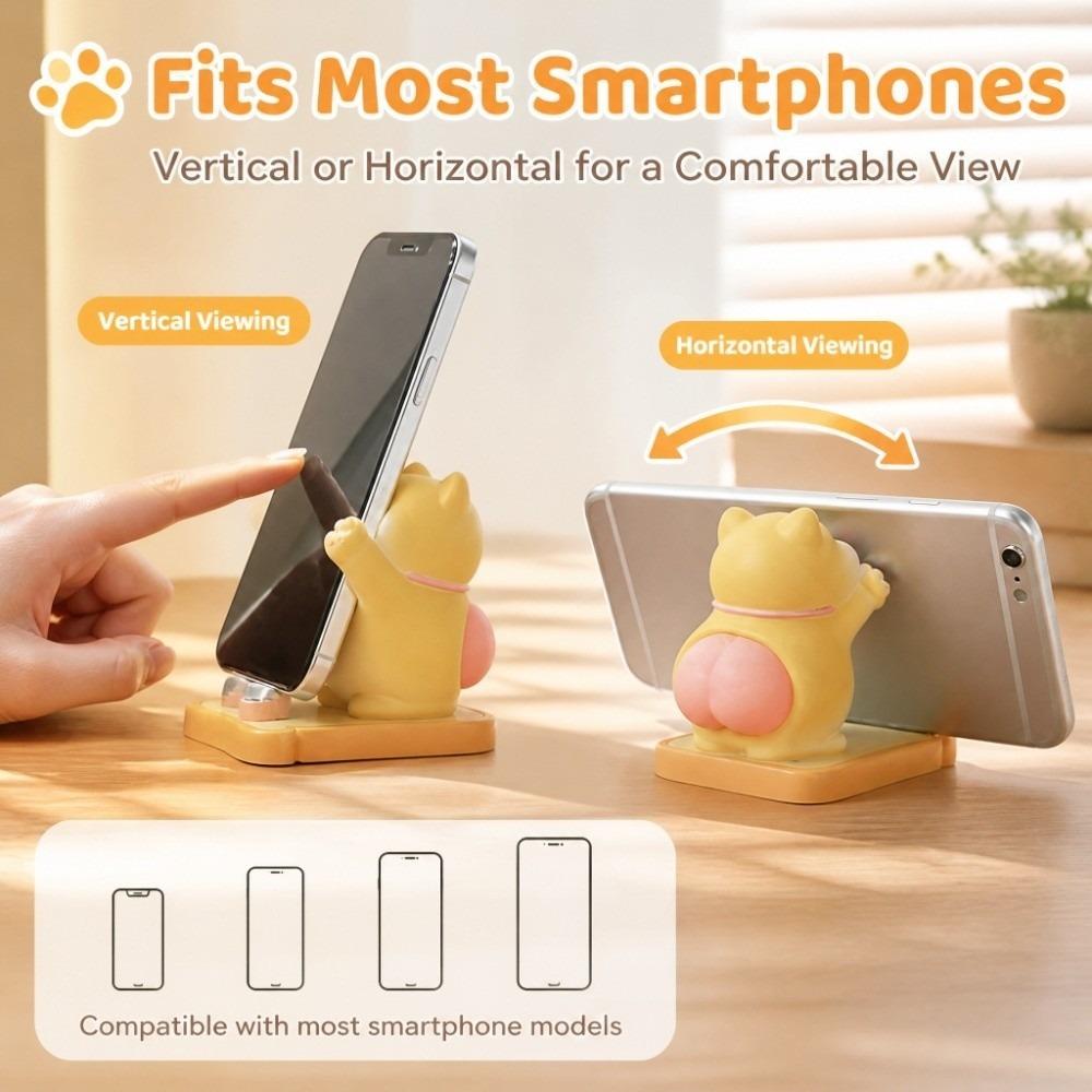 Resin Mini Phone Stand 2.36x3.54x3.27in Desk Phone Stand Cute Mobile Phone Holder Desk