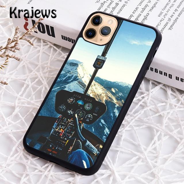 Krajews Cool Airplane Cockpit Phone Case Cover For iPhone 17 Air 16 15 14 plus 11 12 13 pro max Plus coque Shell Fundas