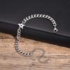 A-Z Initial Bracelets for Men,Stainless Steel Cuban Chain Bracelet with 26 Letter Alphabet,Waterproof Anti-faded Men Jewelry