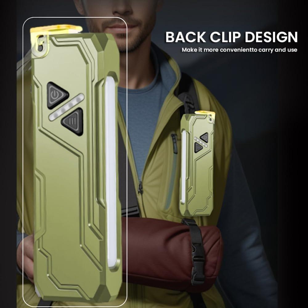 1000 Lumen RGB LED Taschenlampe mit buntem Seitenlicht Wiederaufladbares Arbeitslicht Magnetischer Clip an Tasche Licht Notfall Arbeit