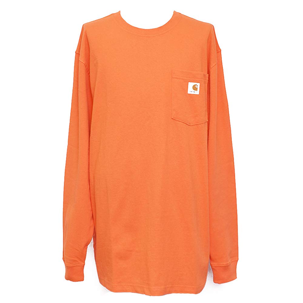 

Мужская футболка с длинным рукавом Carhartt K126 Workwear Pocket, M_ORG [Б/У]