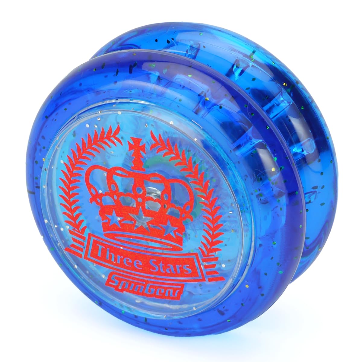 SpinGear Three with QR code for video Beginner-friendly yo-yo, Star, how-to (Blue, 2023)
