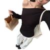 Irregular Collar Long Sleeve T-Shirt Women Basic Solid Off Shoulder TShirt