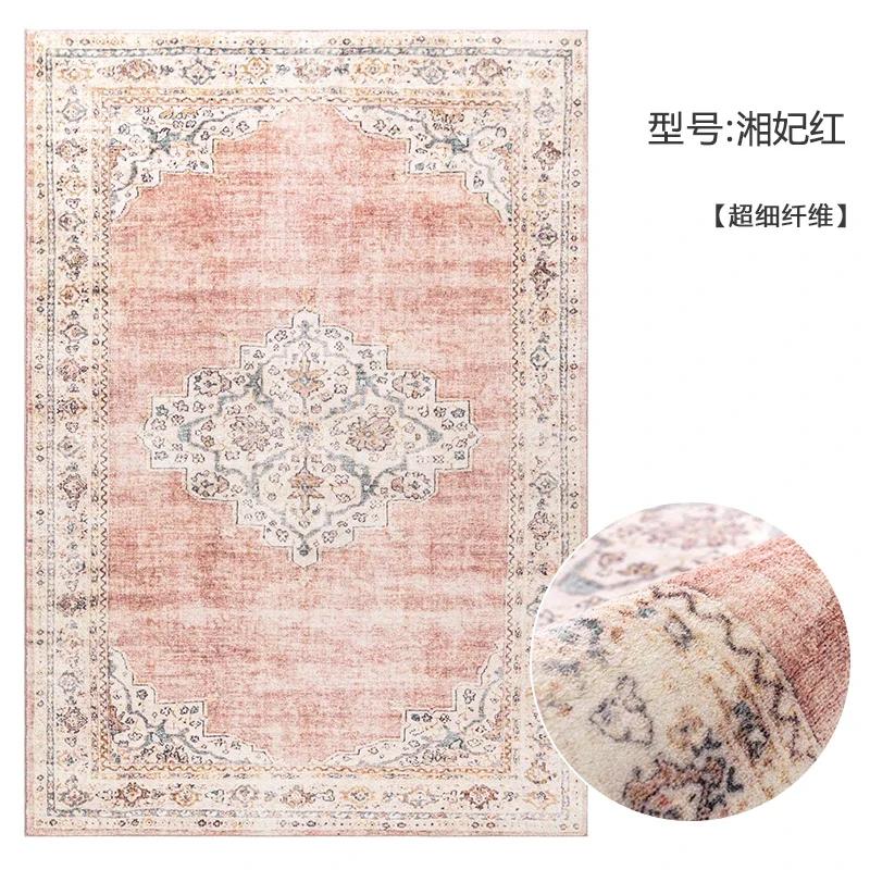 Bohemian Style Carpets for Living Room Thickend Plush Bedroom Decor Retro Carpet Washable Lounge Floor Mat Fluffy Soft Study Rug
