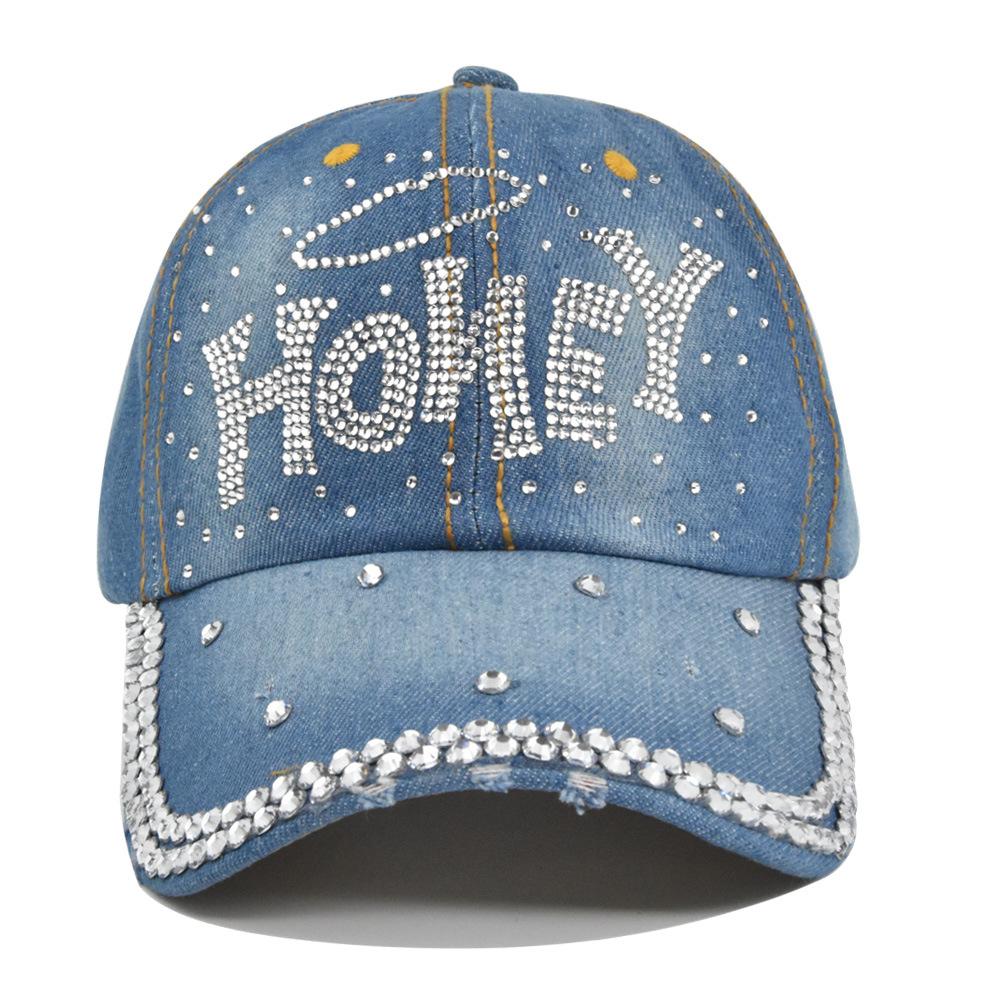 1pc Diamond-Encrusted Baseball Cap,Y2K Style Star Pattern,Casual Design,Adjustable Back Buckle,Daily Personalized Fashion Items