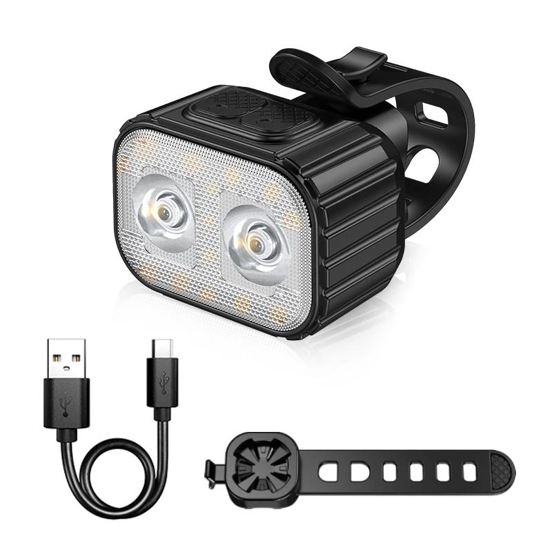 TOPRIDE Bike Light Q4 LED Bicycle Front Rear light USB Charge Waterproof Headlight Cycling Taillight Bike Accessories Lamps Q4 Headlight