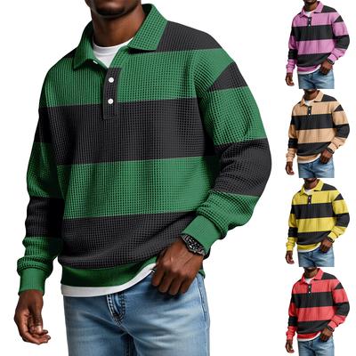 Men's Casual Loose-fitting Top Button-down Collar Long Sleeves