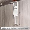 Punch-Free Wall-Mounted Door Hook Rack for Kitchen Cabinets - Organize Clothes, Hats, Keys & More