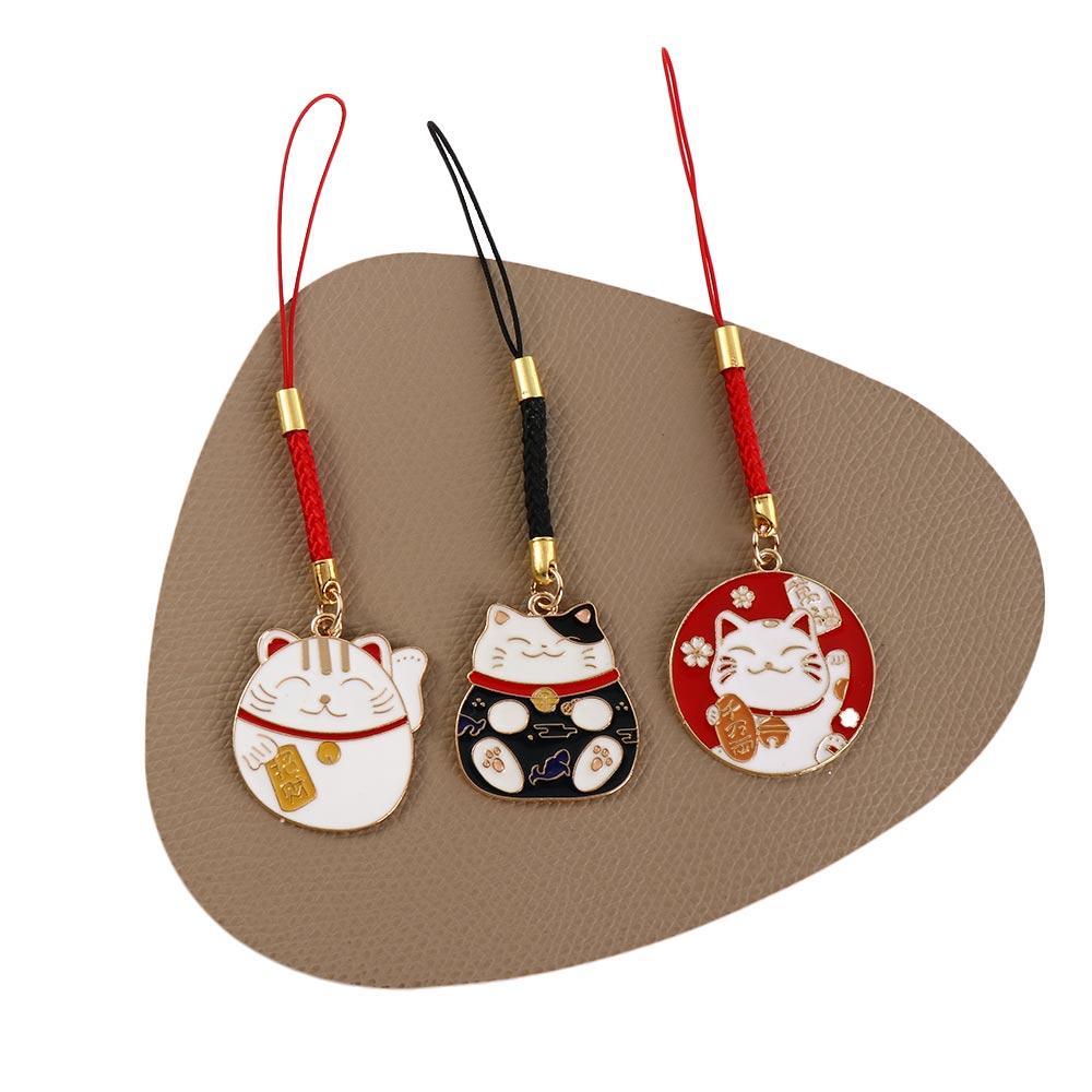 Tag Pendant Fortune Cat Keychain Mobile Phone Straps Mobile Phone Lanyard Lucky Cat Phone Pendant