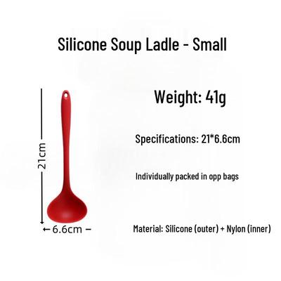 ZISIZ Silicone Long-Handle Ladle