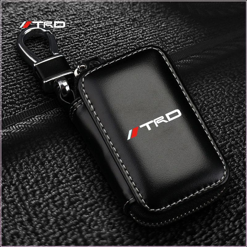 Car Key Holder Pouch Wallet Housekeeper Key Case Mini Card Bag for Toyota GR GTR GAZOO Racing Logo Auris Pruis RAV4 CHR Corolla CAMRY
